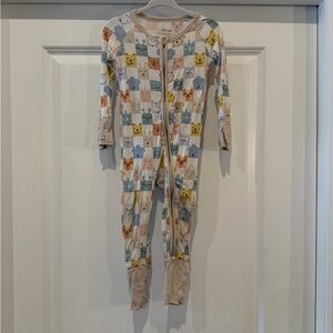 Little Sleepies Zippy in Checkmates Print